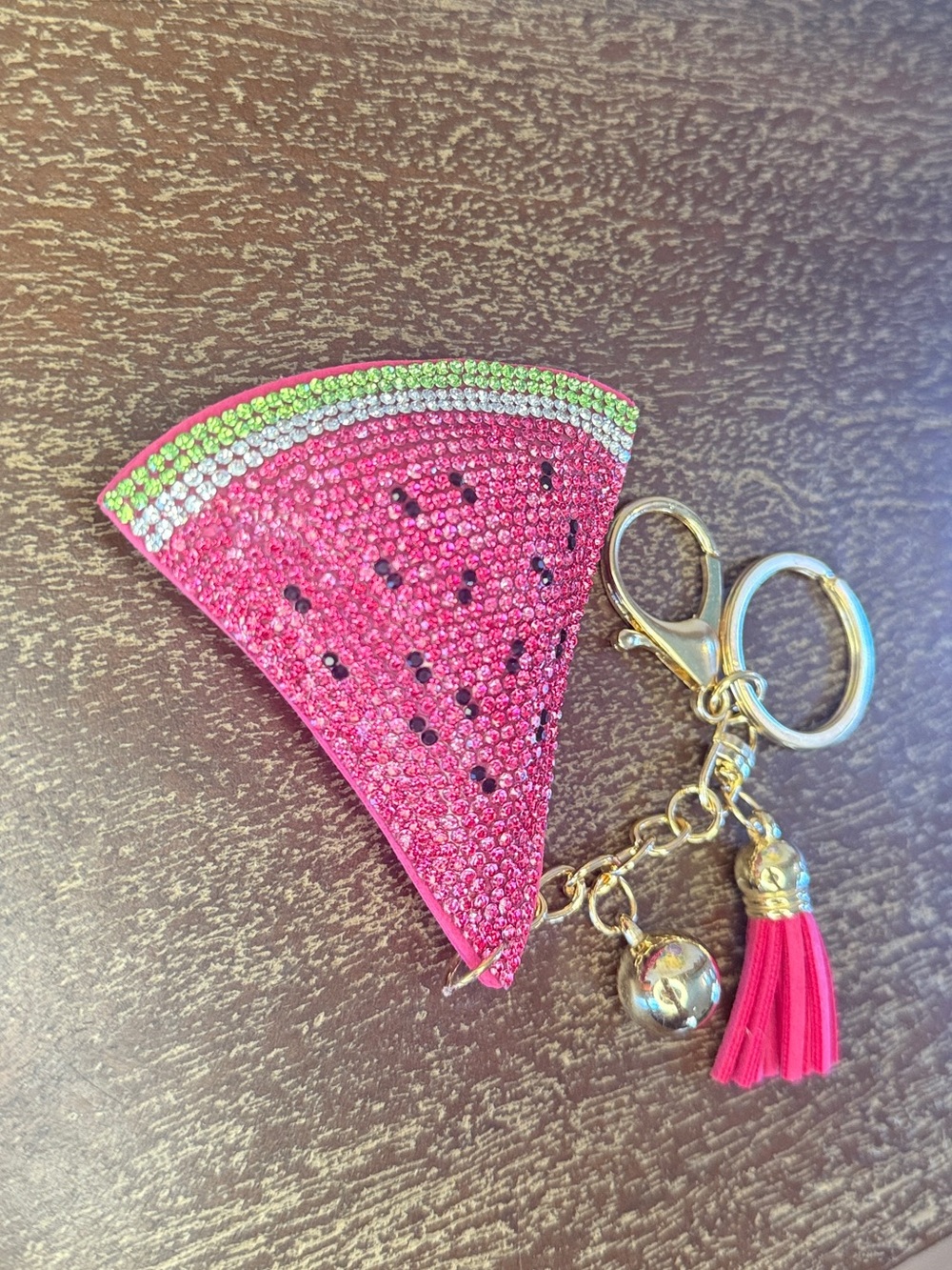 Watermelon Crystal Keychain Bag Charm - Picture 5 of 10